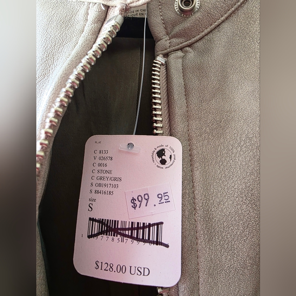 Free People Sweeney Vegan Leather Vest Jacket Size Small New With Tags - Picture 12 of 12
